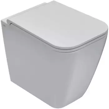 Приставной унитаз Globo Stone ST004BI безободковый 36x52 см, белый