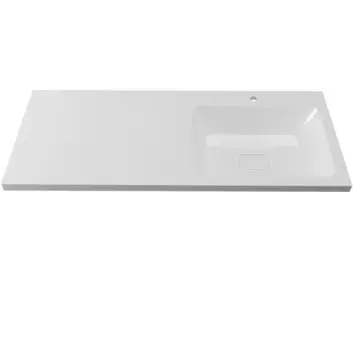 Раковина Madera Kamilla 120 см, искусственный мрамор, левая, правая, белый