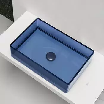 Раковина накладная Abber Kristall AT2803Saphir, синий