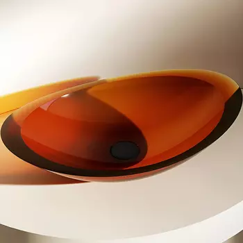 Раковина накладная Abber Kristall AT2808Opal коричневый