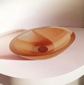 Раковина накладная Abber Kristall AT2810Topas оранжевый