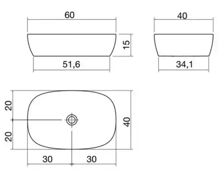 Раковина накладная Antonio Lupi SENSO белый