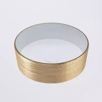 Раковина накладная Grossman GR-5010GW золото,белый