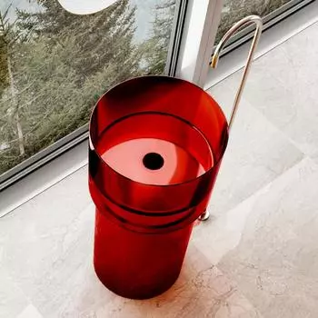 Раковина напольная Abber Kristall AT2701Rubin, красный