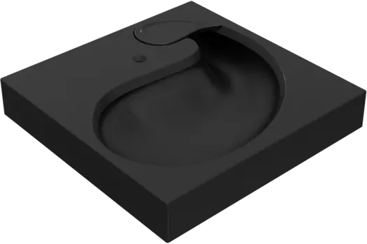 Раковина STWORKI Дублин RSDb600 60 см черная матовая, на стиральную машину