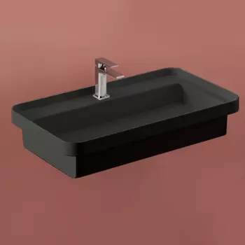 Раковина встраиваемая 80 см ArtCeram Fuori Scala TFL035 17 00 *1, черный матовый