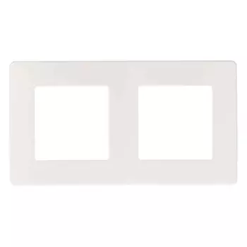 Рамка 2-постовая ЭРА 12 сатин белый 12-5102-01 Б0052509
