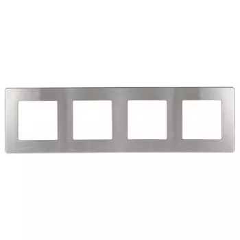 Рамка 4-постовая ЭРА 12 сатин алюминий 12-5104-03 Б0052531