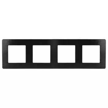 Рамка 4-постовая ЭРА 12 сатин черный 12-5104-06 Б0052534