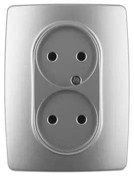 Розетка ЭРА 12 2x2P 16A 250V 12-2107-03 Б0031240