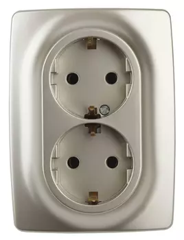 Розетка ЭРА 12 2x2P E Schuko 16A 250V 12-2106-04 Б0031231