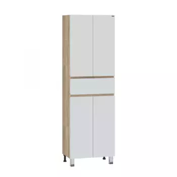 Шкаф-пенал СаНта Марс 700415 белый, коричневый