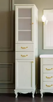 Шкаф-пенал ValenHouse Эллина 40 L слоновая кость фурнитура золото