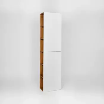 Шкаф-пенал Viant Бостон VBOS400-PENP белый, коричневый