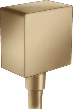 Шланговое подключение Hansgrohe Fixfit Square 26455140, шлифованная бронза