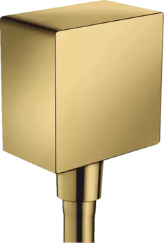 Шланговое подключение Hansgrohe Fixfit Square 26455990, полированное золото