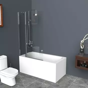 Штора для ванной BelBagno UNO-V-11-100/150-C-Cr