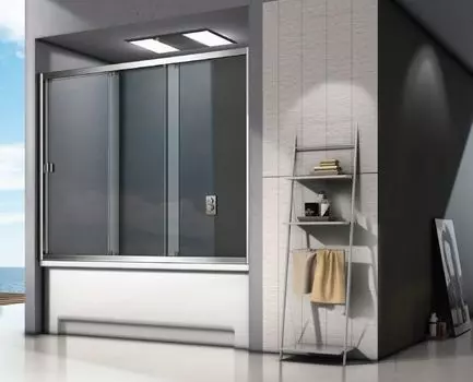 Шторка для ванной 180 см Good Door Screen WTW-180-C-CH ПД00103 стекло прозрачное