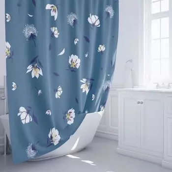 Шторка для ванной 180х200 см Fixsen Design Crocus FX-2513, синий