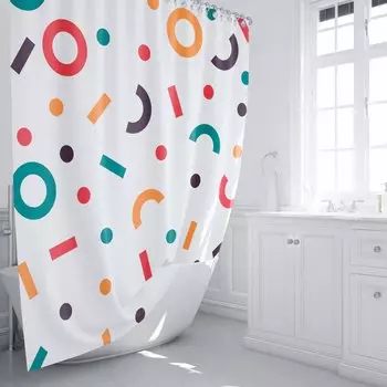 Шторка для ванной 180х200 см Fixsen Design Candy FX-2512, белый