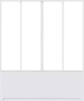 Шторка для ванной Bas Ахин/Атланта/Мальта/Индика/Нептун 170 шт00065, профиль белый, стекло прозрачное