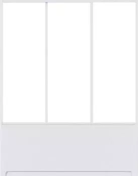 Шторка для ванной Bas Ахин/Атланта/Мальта/Индика/Нептун 170 шт00064, профиль белый, стекло прозрачное