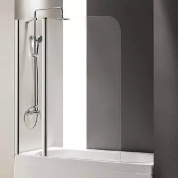Шторка для ванной Cezares ECO-O-V-11-120/140-C-Cr стекло прозрачное