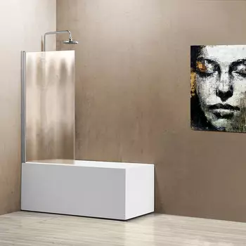 Шторка для ванной Vincea VSB-11800CH, стекло шиншилла, хром