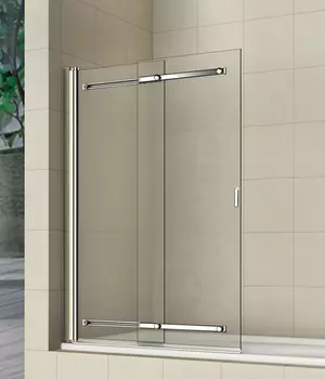 Шторка на ванну 100*150 RGW SC-44 Хром/Прозрачное/6 мм (60-100) (Easy)