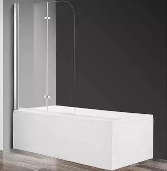 Шторка на ванну AQUAme 120 AQM2852B, профиль хром, стекло прозрачное