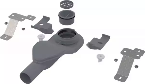 Сифон для душевого поддона AlcaPlast APZ-S6 серый