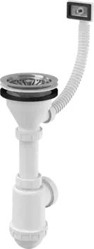 Сифон для кухонной мойки AlcaPlast A447-DN50/40 белый