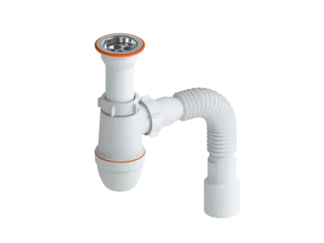 Сифон для раковины РМС СУ-01, белый