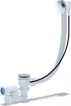 Сифон для ванны Cersanit Smart 64285, универсальный полуавтомат, хром