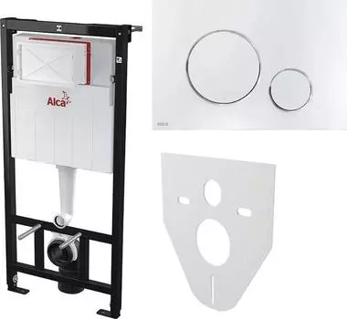 Система инсталляции для унитазов AlcaPlast AM101/1120-4:1 RU M671-0001 с кнопкой смыва хром