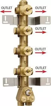 Скрытая монтажная часть Bossini Z030271000 на 5 потребителя