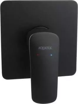 Смеситель для душа AQUATEK (внешняя и скрытая часть), матовый черный AQ1066MB ВЕГА