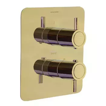 Смеситель для душа RamonSoler Odisea 398722SOC золото брашированное, термостат