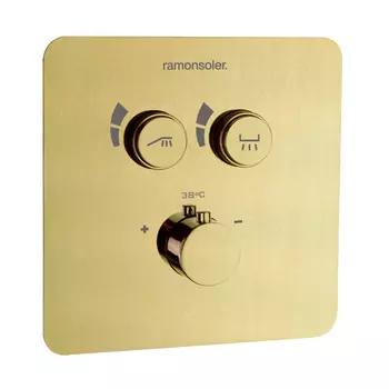Смеситель для душа RamonSoler Rs smart 85T201SOC золото брашированное, термостат