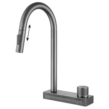 Смеситель для кухни Abber Wasser Kreis AF8114NG серый