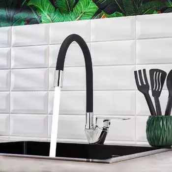 Смеситель для кухни BOOU B8274-10F-E307A, черный