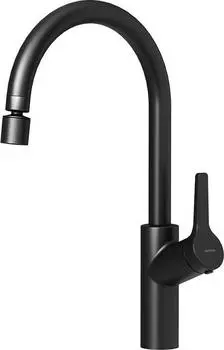 Смеситель для кухни Damixa Eclipse 310722300 с двухрежимным регулируемым аэратором, черный