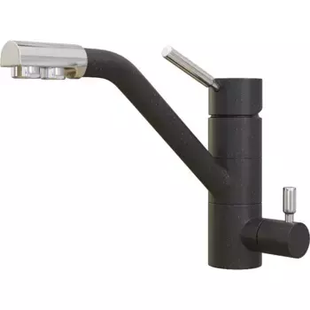 Смеситель для кухни Domaci Солерно DC-3008 морион черный