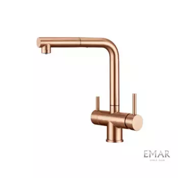 Смеситель для кухни Emar Best ECB - 7017 PVD Coppery медь