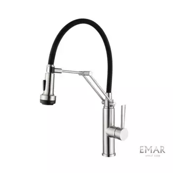 Смеситель для кухни Emar Best ЕСВ 7012 сатин серый