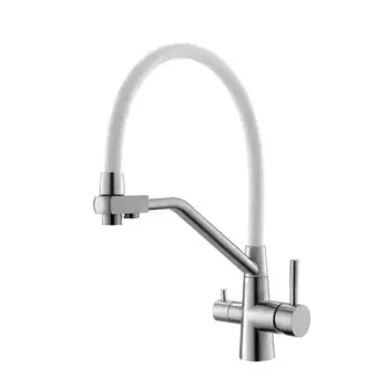 Смеситель для кухни Esko K25 W хром, белый