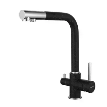 Смеситель для кухни GranFest 3611 черный черный