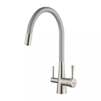 Смеситель для кухни Lemark Comfort LM3075BN-Silver никель, сатин