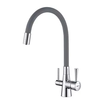 Смеситель для кухни Lemark Comfort LM3075C-Gray хром, серый