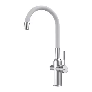 Смеситель для кухни Lemark Expert LM5083S-White белый, сталь